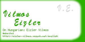 vilmos eizler business card